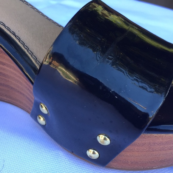 Splendid, Black Patent Vegan Mules - Picture 3 of 5